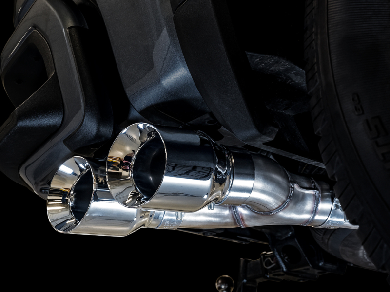 AWE Tuning 4th Gen GM 1500 5.3L 0FG Cat-Back Dual Side Exit (Flat Bumper) - Chrome Tips - Image 8