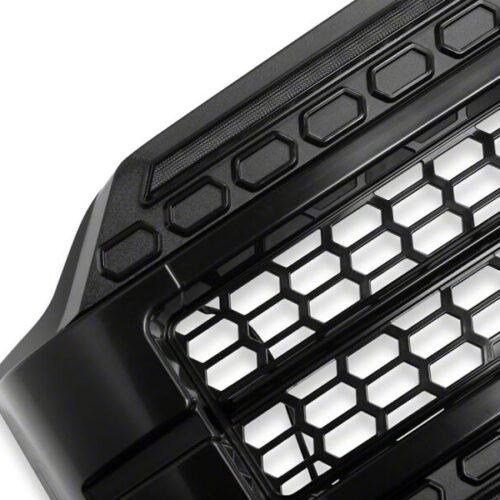 Raxiom for 2021-2023 Ford F-150/ Exc.Raptor CXR Series LED Upper Replacement Grille with White DRL- Black - Image 7