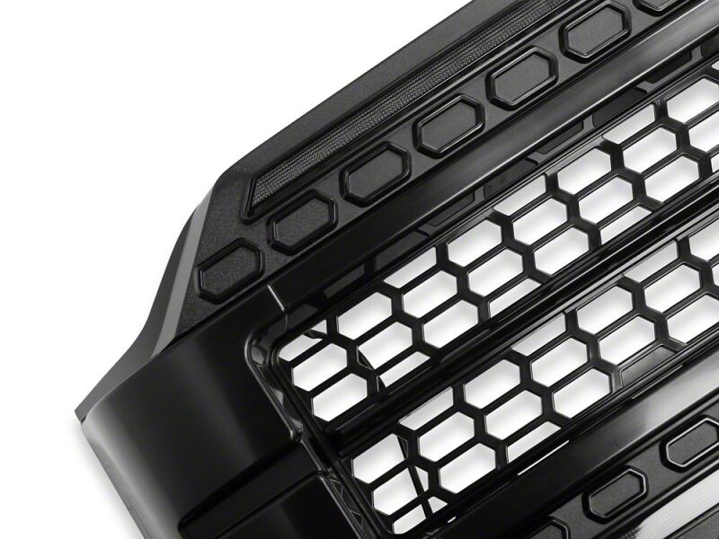 Raxiom for 2021-2023 Ford F-150/ Exc.Raptor CXR Series LED Upper Replacement Grille with White DRL- Black - Image 7