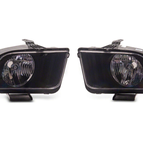 Raxiom for 2005-2009 Ford Mustang Axial Series OEM Style Rep Headlights- Chrome Housing (Clear Lens)
