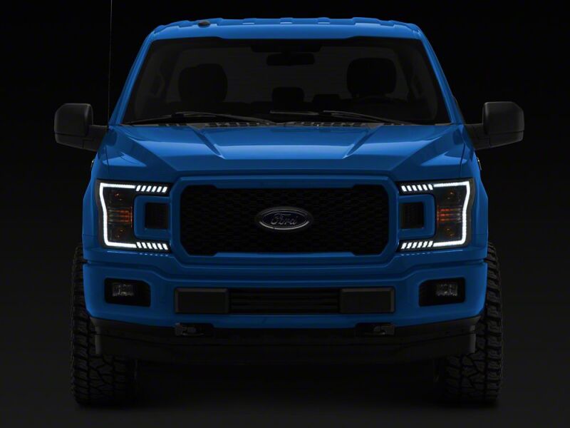 Raxiom for 2018-2020 Ford F-150 LED Halo Surround Headlights with White DRL- Black Housing- Clear Lens - Image 10