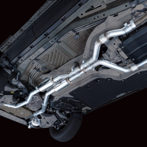 AWE Tuning Exhaust w/ Bash Guard for 2021+ Ford Explorer Tremor 3.0TT 0FG Dual Rear Exit - Image 4