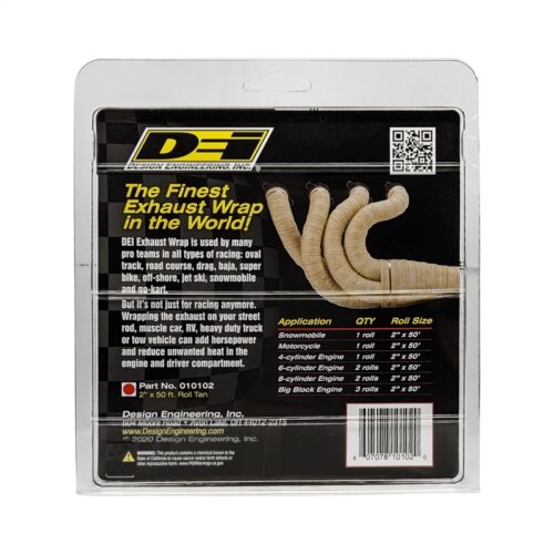 DEI 10102 Exhaust Wrap 2in x 50ft - Tan - Image 3