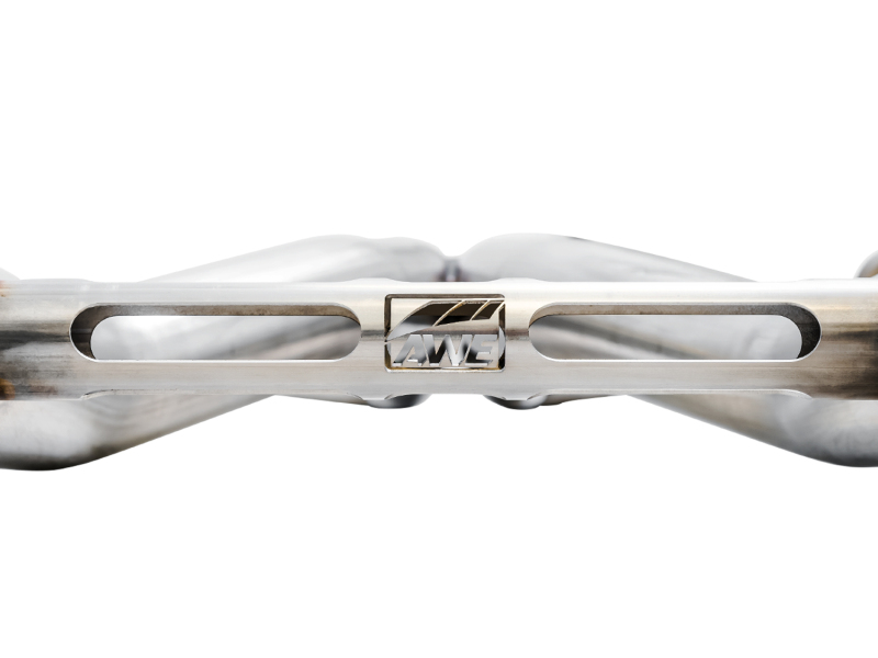 AWE Tuning Cat-Back Exhaust - Track Edition (Quad Diamond Black Tips) for 16-19 Chevy Camaro SS Non-Res - Image 4
