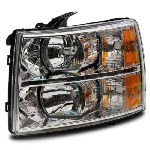 Raxiom for 2007-2014 Chevrolet Silverado 1500 Axial OEM Rep Headlights- Chrome Housing (Clear Lens) - Image 4