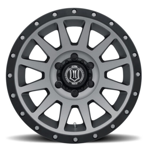 ICON Compression 18x9 6x5.5 0mm Offset 5in BS Titanium Wheel - Image 2
