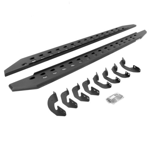 Go Rhino 69441687SPC 07-21 Toyota Tundra Crew Max 4DR RB20 Slim Running Boards Kit (Incl. Brackets) - Tex. Blk