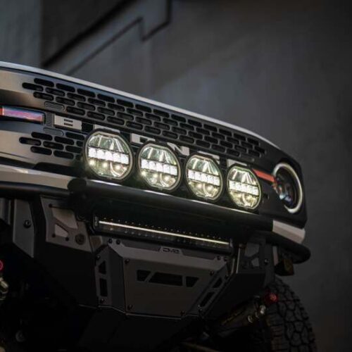 DV8 Offroad 7in Halo Elite Round Light w/ Accent Halo - White/Amber - Image 2
