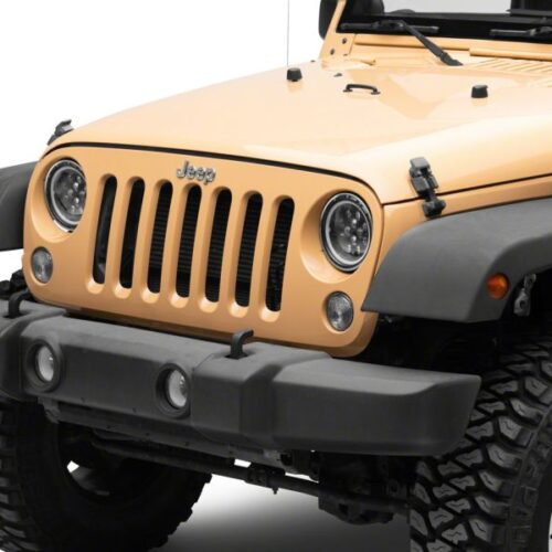 Raxiom for 2007-2018 Jeep Wrangler JK Axial Spider LED Headlights w/Angel Eye Halo- Blk Housing (Clear Lens) - Image 5
