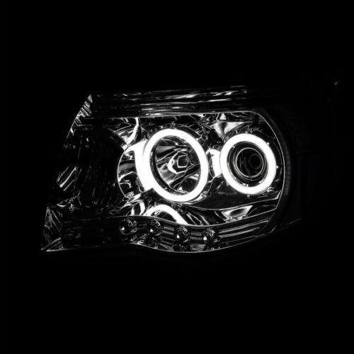 Raxiom for 2005-2009 Toyota Tacoma Super White LED Halo Projector Headlights- Chrome Housing- Clear Lens - Image 6