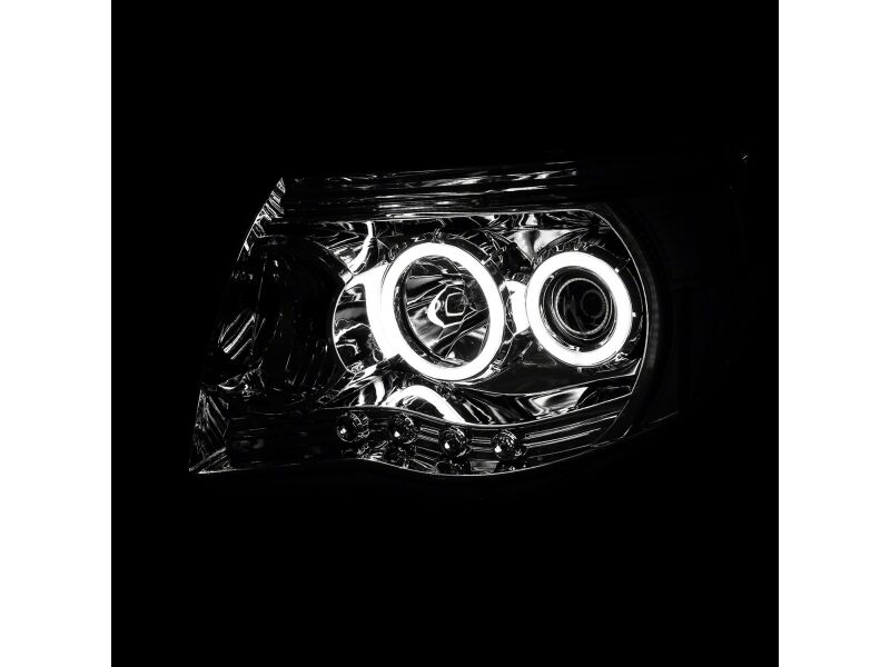 Raxiom for 2005-2009 Toyota Tacoma Super White LED Halo Projector Headlights- Chrome Housing- Clear Lens - Image 6