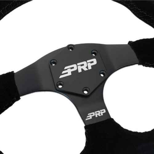 Alternative view of PRP Comp-R D-Shape Suede Steering Wheel - Blue