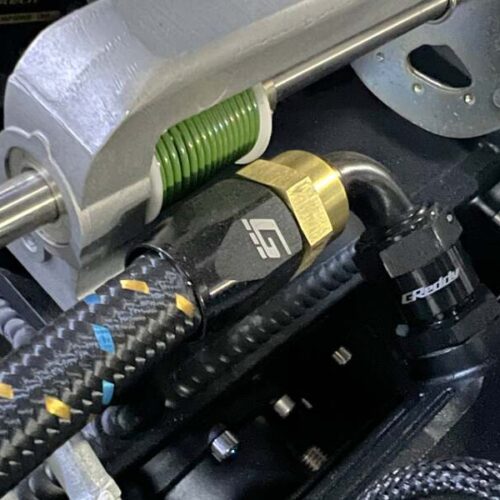 GReddy AN10 90 Degree Swivel Hose End - Black/Gold Anodized - Image 4