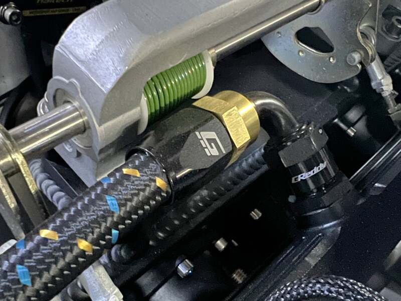 GReddy AN10 90 Degree Swivel Hose End - Black/Gold Anodized - Image 4