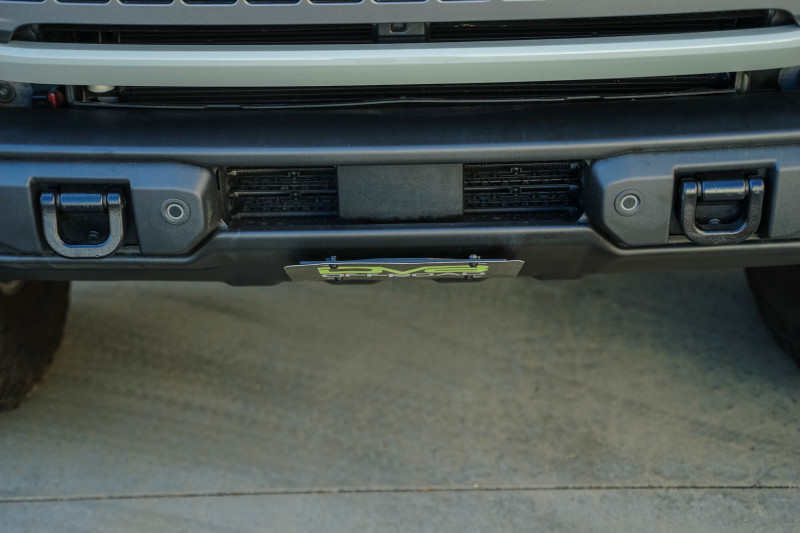 DV8 Offroad 2021 Ford Bronco Capable Bumper Slanted Front License Plate Mount - Image 2