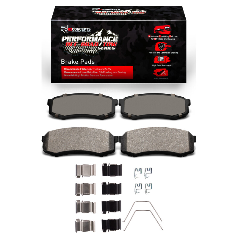 R1 Concepts for 03-24 Toyota 4Runner Rear Performance Off-Road/Tow Brake Pads & Hardware Kit