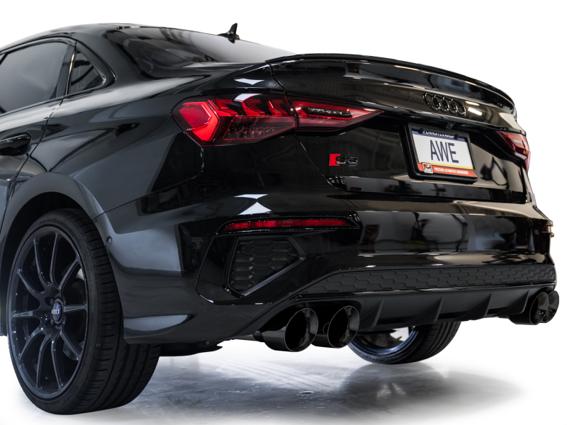 AWE Tuning Touring Edition Exhaust - Diamond Black Tips for 22-24 Audi 8Y S3 - Image 4