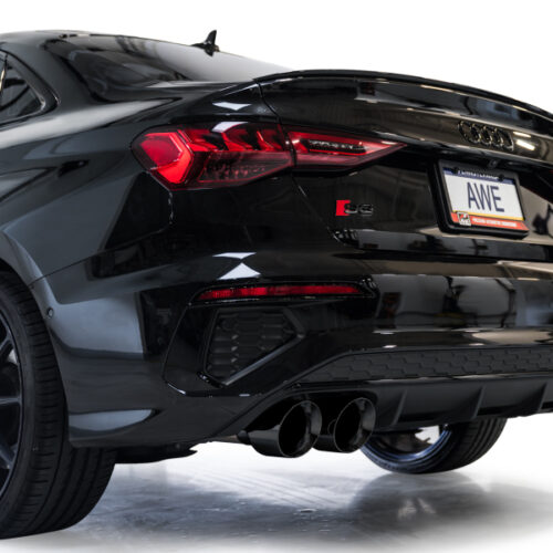 AWE Tuning Track Edition Exhaust - Diamond Black Tips for 22-24 Audi 8Y S3 - Image 5
