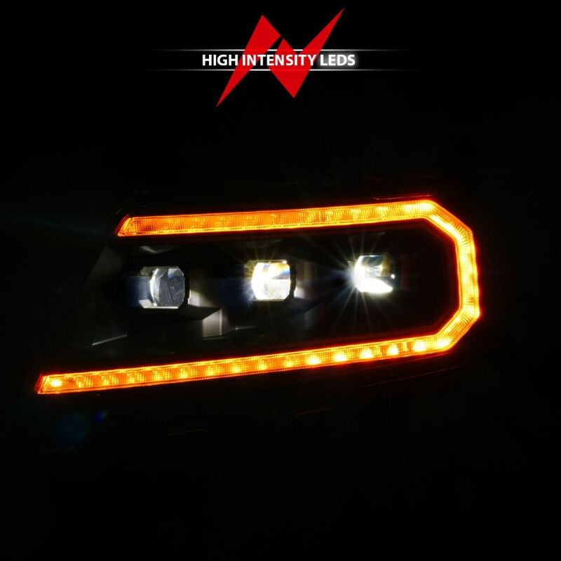 ANZO 15-22 Chevy Colorado Full LED Headlights w/ Initiation (Amber DRL) - Black - Image 5