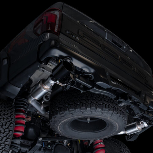 Alternative view of AWE Tuning Gen 3 Raptor R SwitchPath Exhaust - Diamond Black Tips