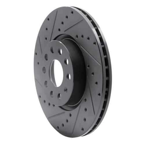 DFC 05-25 Audi TT Front Left Drilled & Slotted Black Brake Rotor - Image 2