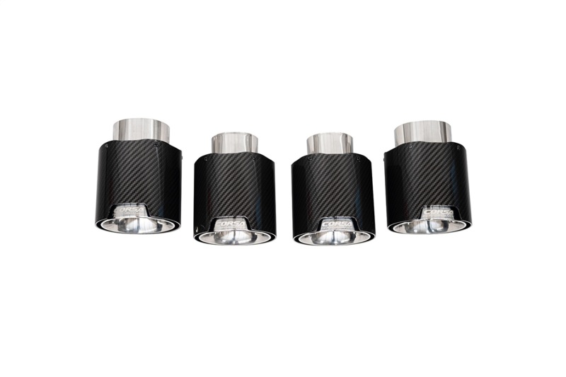 Corsa 2020-25 Chevrolet Corvette C8 RWD 4.5in Carbon Fiber Polished Tip Kit (For Corsa Exhaust Only)