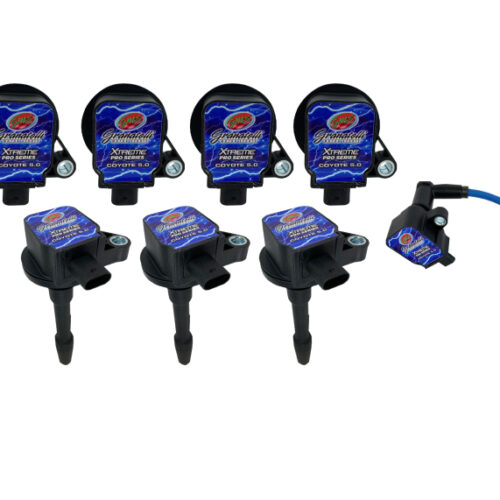 Granatelli 18-23 Ford 5.0L 4V Hi-Perf Coil-On-Plug Wire Conn Kit w/Coil Packs- Blue (65K Volt)