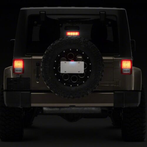 Raxiom for 2007-2018 Jeep Wrangler JK Axial Series License Plate Bracket w/ LED Brake Light - Image 10