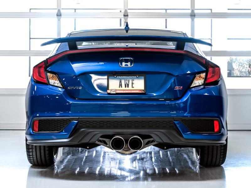 AWE Tuning Touring Edition Exhaust w/Front Pipe & Dual Chrome Silver Tips for 2016+ Honda Civic Si - Image 9