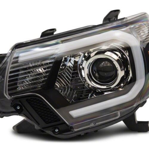 Raxiom for 2012-2015 Toyota Tacoma Axial Series Projector Headlights w/ LED Bar- Black Housing (Clear Lens) - Image 6