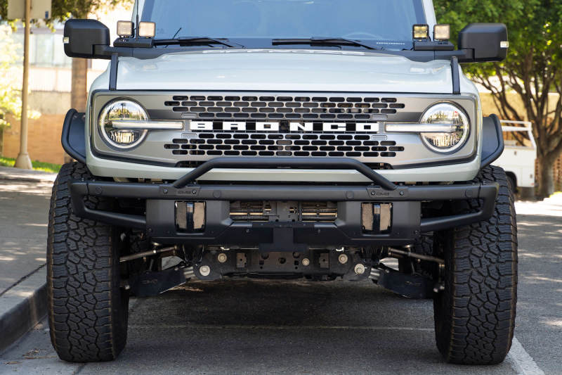 DV8 Offroad 21-22 Ford Bronco Factory Front Bumper License Relocation Bracket - Front - Image 10