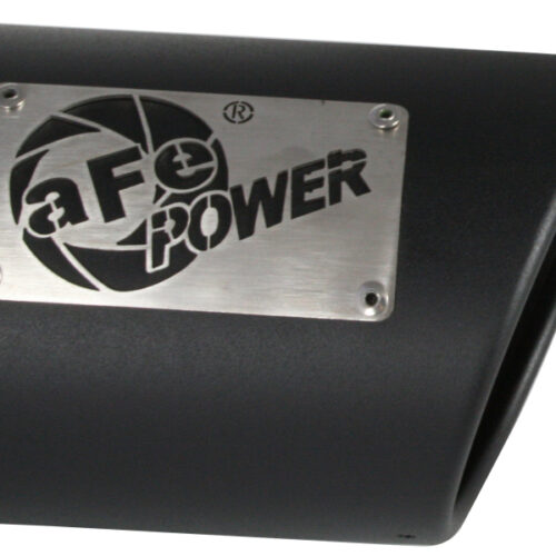 aFe Power Diesel Exhaust Tip Black- 4 in In x 5 out X 12 in Long Bolt On (Right) - Image 6