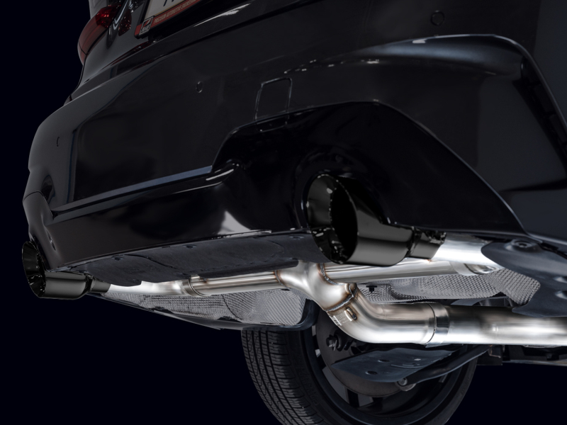 AWE Tuning Track Edition Axle-Back Exhaust - Diamond Black for 19-23 BMW 330i / 21-23 BMW 430i Base G2X - Image 2