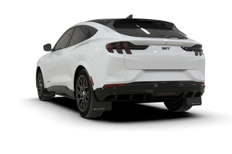Rally Armor 21-26 Ford Mustang Mach-E/GT/Rally Black UR Mud Flap w/Metallic Black Logo - Image 5