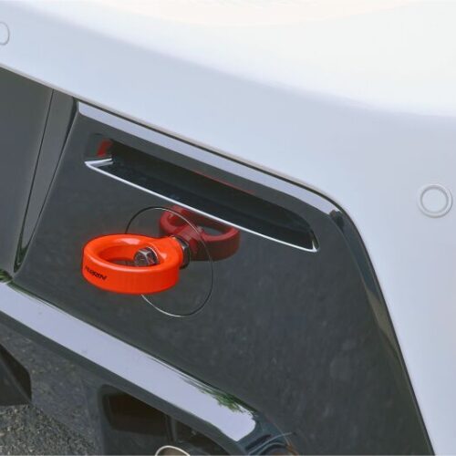 Alternative view of PERRIN 23-26 Toyota GR Corolla Rear Tow Hook - Red