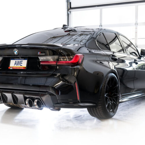 AWE Tuning SwitchPath Cat-Back Exhaust for BMW G8X M3/M4 - Chrome Silver Tips - Image 4