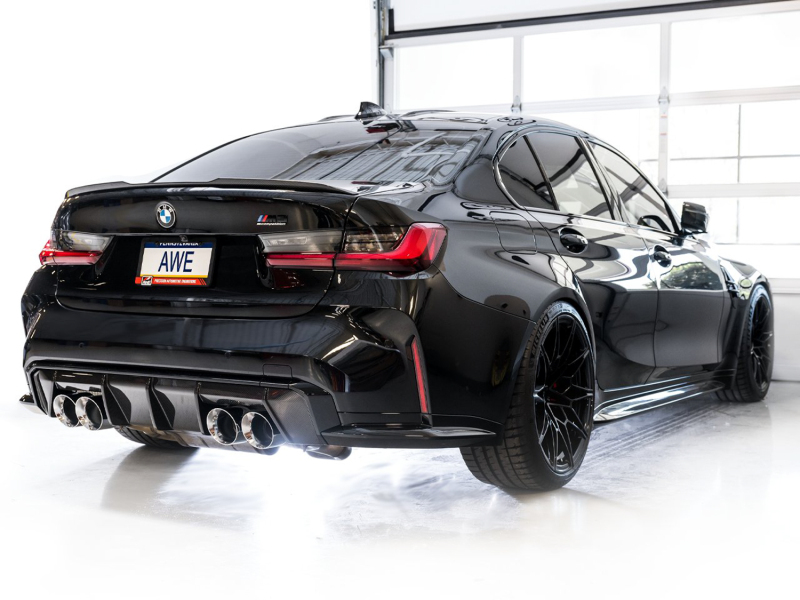 AWE Tuning SwitchPath Cat-Back Exhaust for BMW G8X M3/M4 - Chrome Silver Tips - Image 4