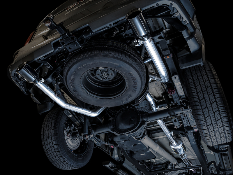 AWE Tuning 4th Gen GM 1500 5.3L 0FG Cat-Back Split Rear Exit (Flat Bumper) - Dual Diamond Tips - Image 8