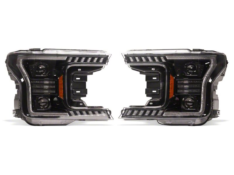 Raxiom for 2018-2020 Ford F-150 LED Halo Surround Headlights with Amber DRL- Black Housing- Clear Lens - Image 3