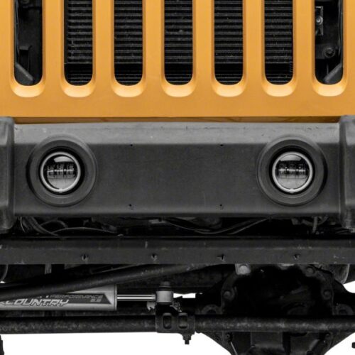 Raxiom for 2007-2018 Jeep Wrangler JK Axial Series Halo LED Fog Lights- Amber - Image 10