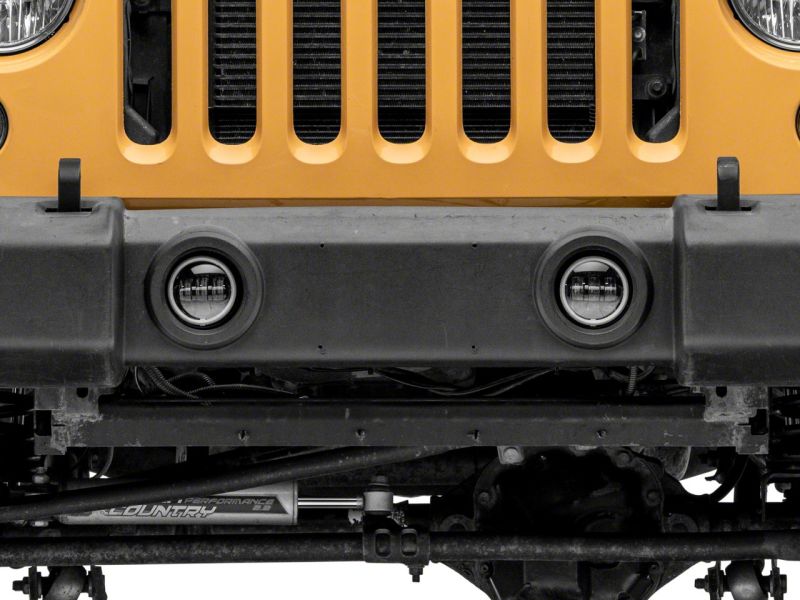 Raxiom for 2007-2018 Jeep Wrangler JK Axial Series Halo LED Fog Lights- Amber - Image 10