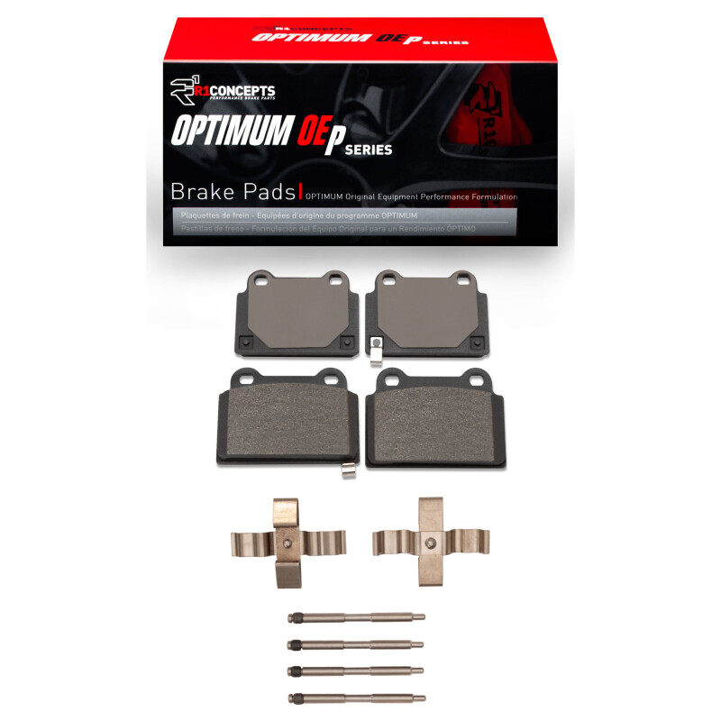 R1 2008-2015 Mitsubishi Lancer Rear R1 Optimum OE Pads & Hardware Kit - Image 6