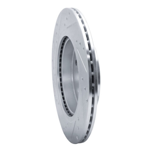 R1 Concepts for 2015-2025 Subaru WRX Rear Right Drilled & Slotted Silver Brake Rotor - Image 4