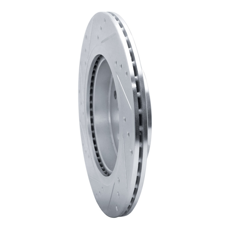 R1 Concepts for 2015-2025 Subaru WRX Rear Right Drilled & Slotted Silver Brake Rotor - Image 4