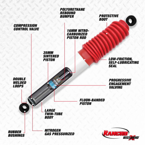 Alternative view of Rancho 00-04 Nissan Xterra Rear RS5000X Shock
