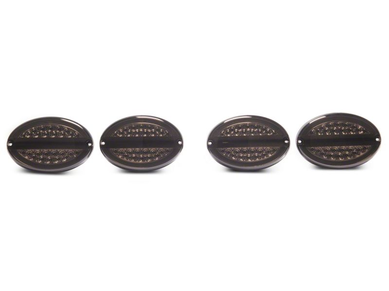 Raxiom for 1997-2004 Chevrolet Corvette C5 Axial Series LED Tail Lights- Chrome Housing- Smoked Lens - Image 2
