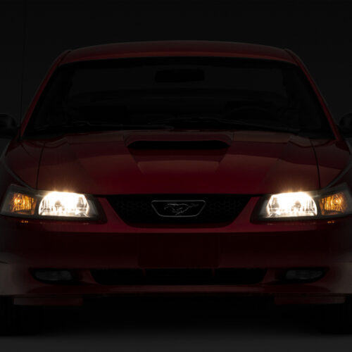 Raxiom for 1999-2004 Mustang Axial Series OEM Style Replacement Headlights- Black Housing (Clear Lens) - Image 8