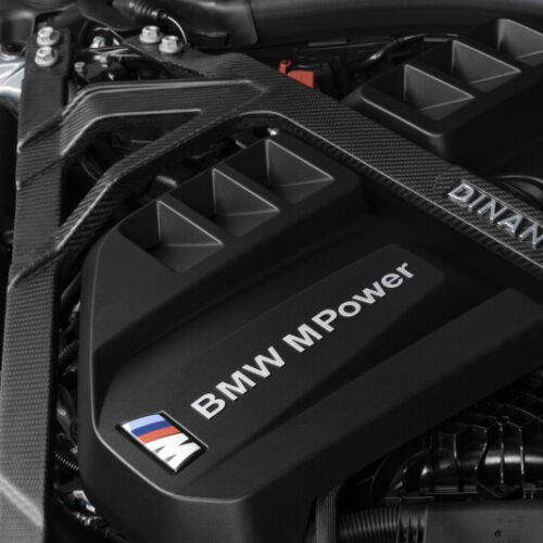 Dinan for 21-27 BMW M2/M3/M4 (G80/G82/G83/G87) Matte Carbon Fiber Strut Tower Brace - Front - Image 6