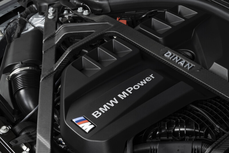 Dinan for 21-27 BMW M2/M3/M4 (G80/G82/G83/G87) Matte Carbon Fiber Strut Tower Brace - Front - Image 6