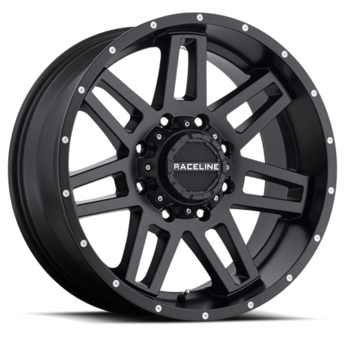 Raceline 931B Injector 16x8in / 8x165.1 BP / 0mm Offset / 125.2mm Bore - Satin Black Wheel - Image 2